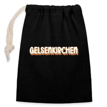 Gelsenkirchenerin Gelsenkirchener Gelsenkirchen - Sac cadeau en coton avec cordon (14 x 20 cm) - noir - Devant