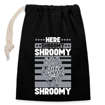 Morels Mushroom Picker Mushroom Farmer Mushroom - Closable cotton gift bag (14x20cm) - black - Front