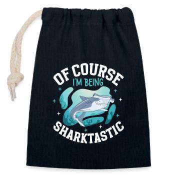Shark Ocean Predator Scuba Diver Tauchen - Verschließbarer Geschenkbeutel aus Baumwolle (14x20cm) - Navy - Vorne