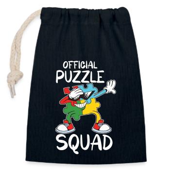 Puzzle Lover Jigzaw Puzzle Board Game Puzzler - Closable cotton gift bag (14x20cm) - navy - Front
