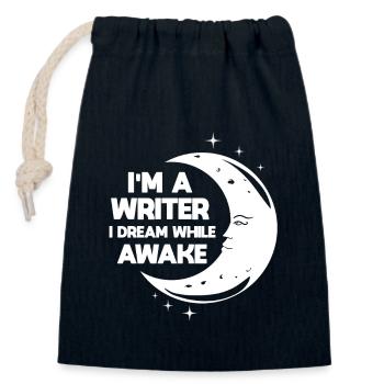Poet Poetry Poet Poetry I Gift - Closable cotton gift bag (14x20cm) - navy - Front