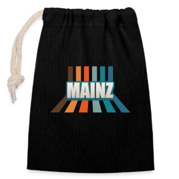 Mainzerin Mainzer Mainz - Closable cotton gift bag (14x20cm) - black - Front