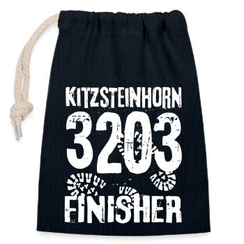 Kitzsteinhorn Finisher 3203 Hohe Tauern Kaprun - Verschließbarer Geschenkbeutel aus Baumwolle (14x20cm) - Navy - Vorne