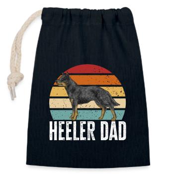 Australian Cattle Dog Red Blue Heeler - Closable cotton gift bag (14x20cm) - navy - Front