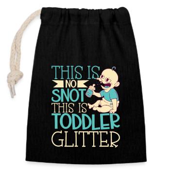 Ce n’est pas un Schnodder - assistante maternelle - Sac cadeau en coton avec cordon (14 x 20 cm) - noir - Devant