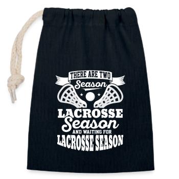 There Are Two Seasons Lacrosse Season Player Team - Verschließbarer Geschenkbeutel aus Baumwolle (14x20cm) - Navy - Vorne