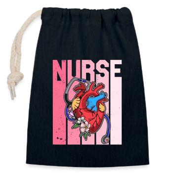 Herz Beruf Kardiologie Kardiologe Arzt Ausbildung - Verschließbarer Geschenkbeutel aus Baumwolle (14x20cm) - Navy - Vorne