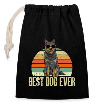 Australian Cattle Dog Red Blue Heeler - Verschließbarer Geschenkbeutel aus Baumwolle (14x20cm) - Schwarz - Vorne