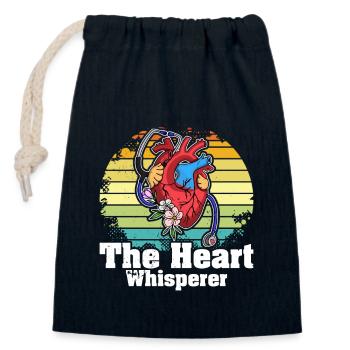 Kardiologie Beruf Artzthelferin Pflegekraft Herz - Verschließbarer Geschenkbeutel aus Baumwolle (14x20cm) - Navy - Vorne