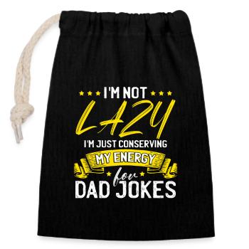 Blague de papa - Sac cadeau en coton avec cordon (14 x 20 cm) - noir - Devant