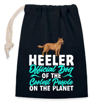 Australian Cattle Dog Red Blue Heeler - Verschließbarer Geschenkbeutel aus Baumwolle (14x20cm) - Navy - Vorne