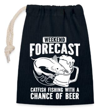 Catfish Fishing Catfish Anglers - Closable cotton gift bag (14x20cm) - navy - Front