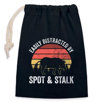 Schweineentfernungstechniker Design Für Die - Closable cotton gift bag (14x20cm) - navy - Front