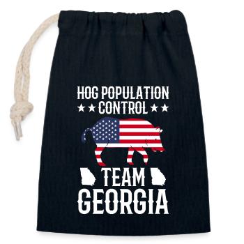Schweinejagd-georgia-design Für Die - Closable cotton gift bag (14x20cm) - navy - Front