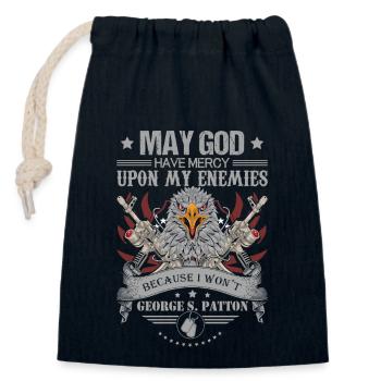 usa biker - Sac cadeau en coton avec cordon (14 x 20 cm) - bleu marine - Devant