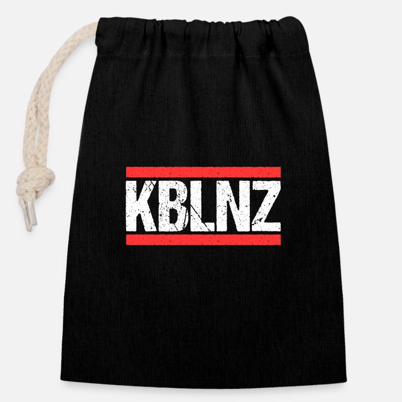 Koblenzerin Koblenzer Koblenz - Verschließbarer Geschenkbeutel aus Baumwolle (14x20cm) - Schwarz