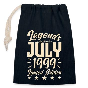 Geboren im Juli 1999. Geburtstagsgeschenk. - Verschließbarer Geschenkbeutel aus Baumwolle (14x20cm) - Navy - Vorne