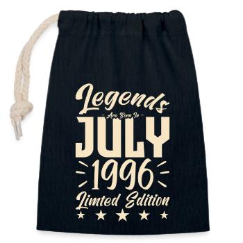 Born in July 1996. Birthday gift. - Closable cotton gift bag (14x20cm) - navy - Front