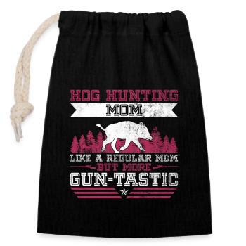 Schweine-gunting-mom-design Für - Verschließbarer Geschenkbeutel aus Baumwolle (14x20cm) - Schwarz - Vorne