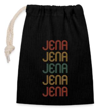 Jenaerin Jenaer Jena - Verschließbarer Geschenkbeutel aus Baumwolle (14x20cm) - Schwarz - Vorne