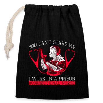 Forensisches Pflegedesign Für - Closable cotton gift bag (14x20cm) - black - Front