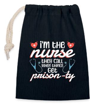 Forensisches Pflegedesign Für - Closable cotton gift bag (14x20cm) - navy - Front
