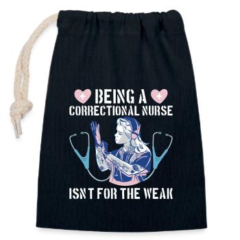 Gefängniskrankenpflege-design Für - Closable cotton gift bag (14x20cm) - navy - Front