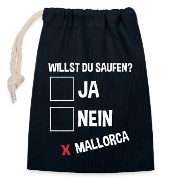 Party Urlaub Mallorca - Verschließbarer Geschenkbeutel aus Baumwolle (14x20cm) - Navy - Vorne