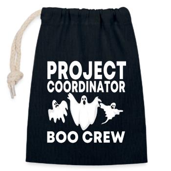 Project Coordinator Boo Crew Halloween - Closable cotton gift bag (14x20cm) - navy - Front