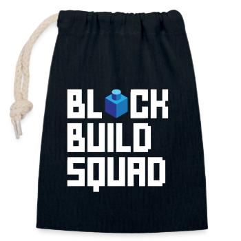 Blockgebäude-geburtstagsdesign Mit Bausteinen - Verschließbarer Geschenkbeutel aus Baumwolle (14x20cm) - Navy - Vorne
