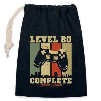 Gift Anniv. Vintage Niv. 20 ed. Limited - Closable cotton gift bag (14x20cm) - navy - Front