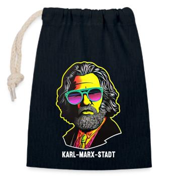 Communism Left Marxism Karl Marx - Closable cotton gift bag (14x20cm) - navy - Front