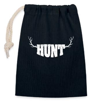 Jagd Hirsch Jagd Weißschwanz Buck Antlers Lustige - Verschließbarer Geschenkbeutel aus Baumwolle (14x20cm) - Navy - Vorne