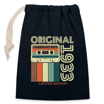 Birthday present 1933 - Closable cotton gift bag (14x20cm) - navy - Front