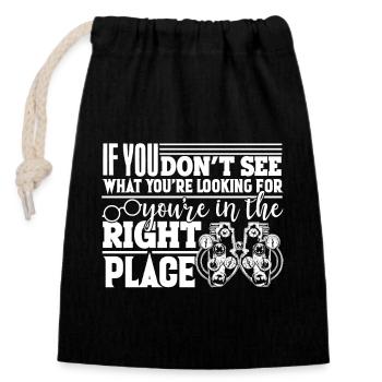 Optician If You Don't See What You're Looking For - Closable cotton gift bag (14x20cm) - black - Front
