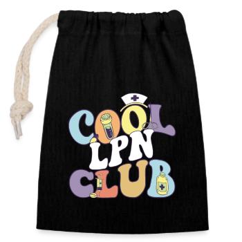 Cool Lpn Club Registered Nurse Medical - Verschließbarer Geschenkbeutel aus Baumwolle (14x20cm) - Schwarz - Vorne