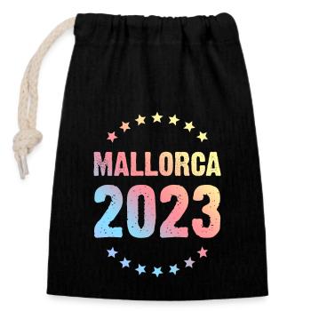 Mallorca 2023 - Closable cotton gift bag (14x20cm) - black - Front