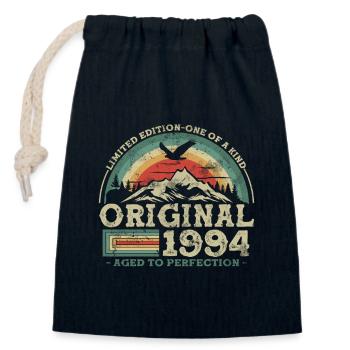 Original since 1994 Limited Edition - Closable cotton gift bag (14x20cm) - navy - Front