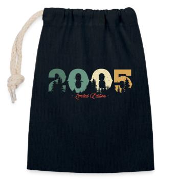 2005 limitierte Auflage - Verschließbarer Geschenkbeutel aus Baumwolle (14x20cm) - Navy - Vorne