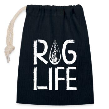 Oilfield Wife Roughneck Oil Drilling Frac crew - Closable cotton gift bag (14x20cm) - navy - Front