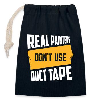 Real Painters Don't Use Duct Tape Job Profession - Verschließbarer Geschenkbeutel aus Baumwolle (14x20cm) - Navy - Vorne