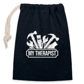 Mein Therapeut Mechaniker Reparateur Reparatur - Verschließbarer Geschenkbeutel aus Baumwolle (14x20cm) - Navy - Vorne