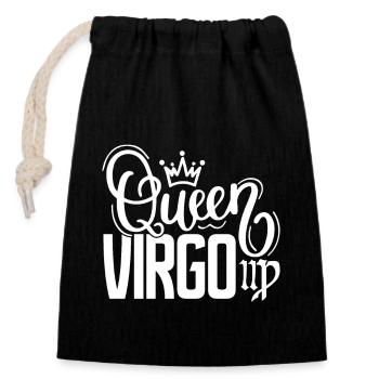 Virgo Queen Virgo - Closable cotton gift bag (14x20cm) - black - Front