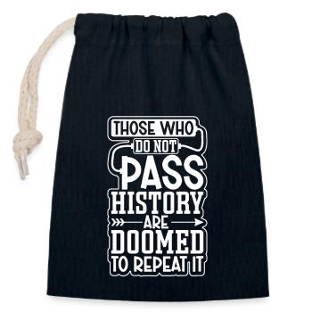 Indian Aborigines History of the Indigenous People - Closable cotton gift bag (14x20cm) - navy - Front