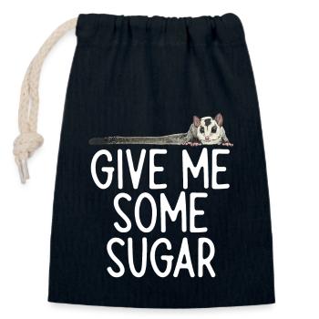 Short-headed glider Sugar Glider - Closable cotton gift bag (14x20cm) - navy - Front