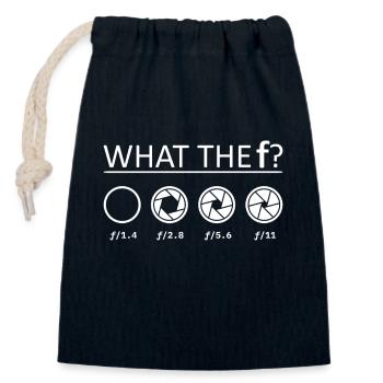 Photographer Photography - Closable cotton gift bag (14x20cm) - navy - Front