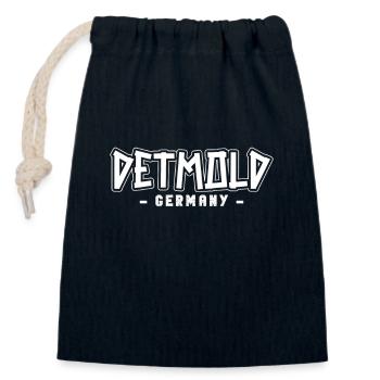Detmolderin Detmolder Detmold - Verschließbarer Geschenkbeutel aus Baumwolle (14x20cm) - Navy - Vorne