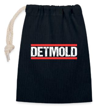 Detmolderin Detmolder Detmold - Verschließbarer Geschenkbeutel aus Baumwolle (14x20cm) - Navy - Vorne