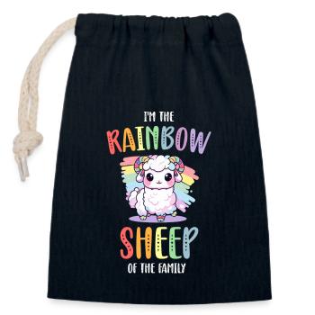 Rainbow Sheep LGBT Lesbisch Schwule Community Stolz - Verschließbarer Geschenkbeutel aus Baumwolle (14x20cm) - Navy - Vorne