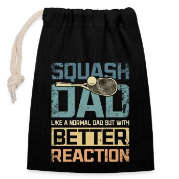 Cool squash papa meilleure réaction - Sac cadeau en coton avec cordon (14 x 20 cm) - noir - Devant